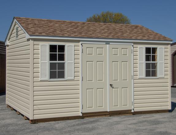 10x14 Peak Storage Shed with Vinyl Siding from Pine Creek Structures