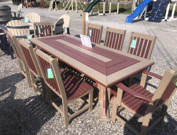 40"x 96" table with 8 chairs